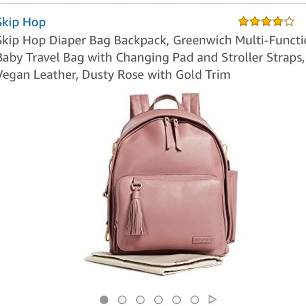 Skip Hop NEVER USED dusty rose backpack diaper bag